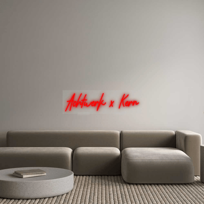 Personalisierbares Neon - LED - Schild in Pink, ideal als Wanddekoration für Wohnzimmer oder Geschäftsräume