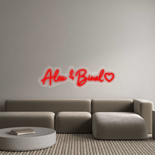 Personalisierbares Neon - LED - Schild in Pink, ideal als Wanddekoration für Wohnzimmer oder Geschäftsräume