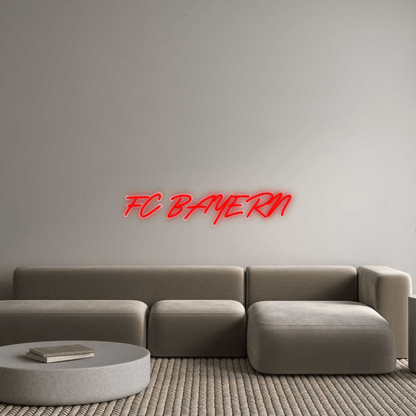 Personalisierbares Neon - LED - Schild in Pink, ideal als Wanddekoration für Wohnzimmer oder Geschäftsräume
