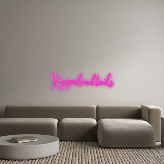 Personalisierbares Neon - LED - Schild in Pink, ideal als Wanddekoration für Wohnzimmer oder Geschäftsräume