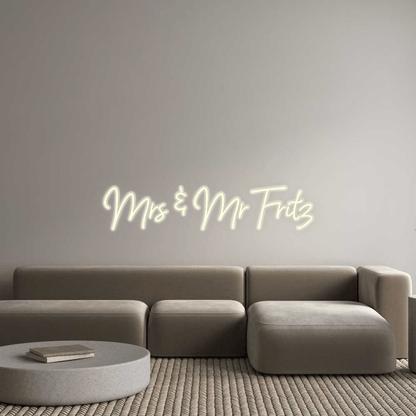 Personalisierbares Neon - LED - Schild in Pink, ideal als Wanddekoration für Wohnzimmer oder Geschäftsräume